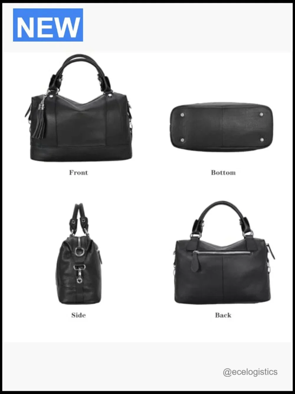 Genuine Leather Satchel Tote Crossbody Handbag Hobo Shoulder Bag
